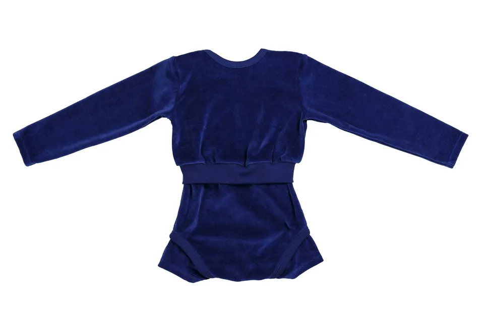 Infantium Victoria Bodysuit 80 blau Samtbody Baumwolle