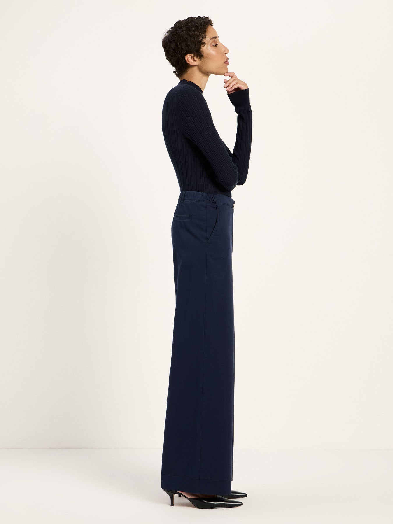 marlowe nature Hose mit weitem Bein Bio-Hose midnight 38