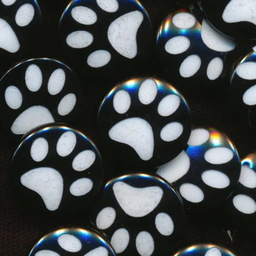 Kam Snaps Plastic Snaps Pfote Druckknöpfe schwarz 25 Sets