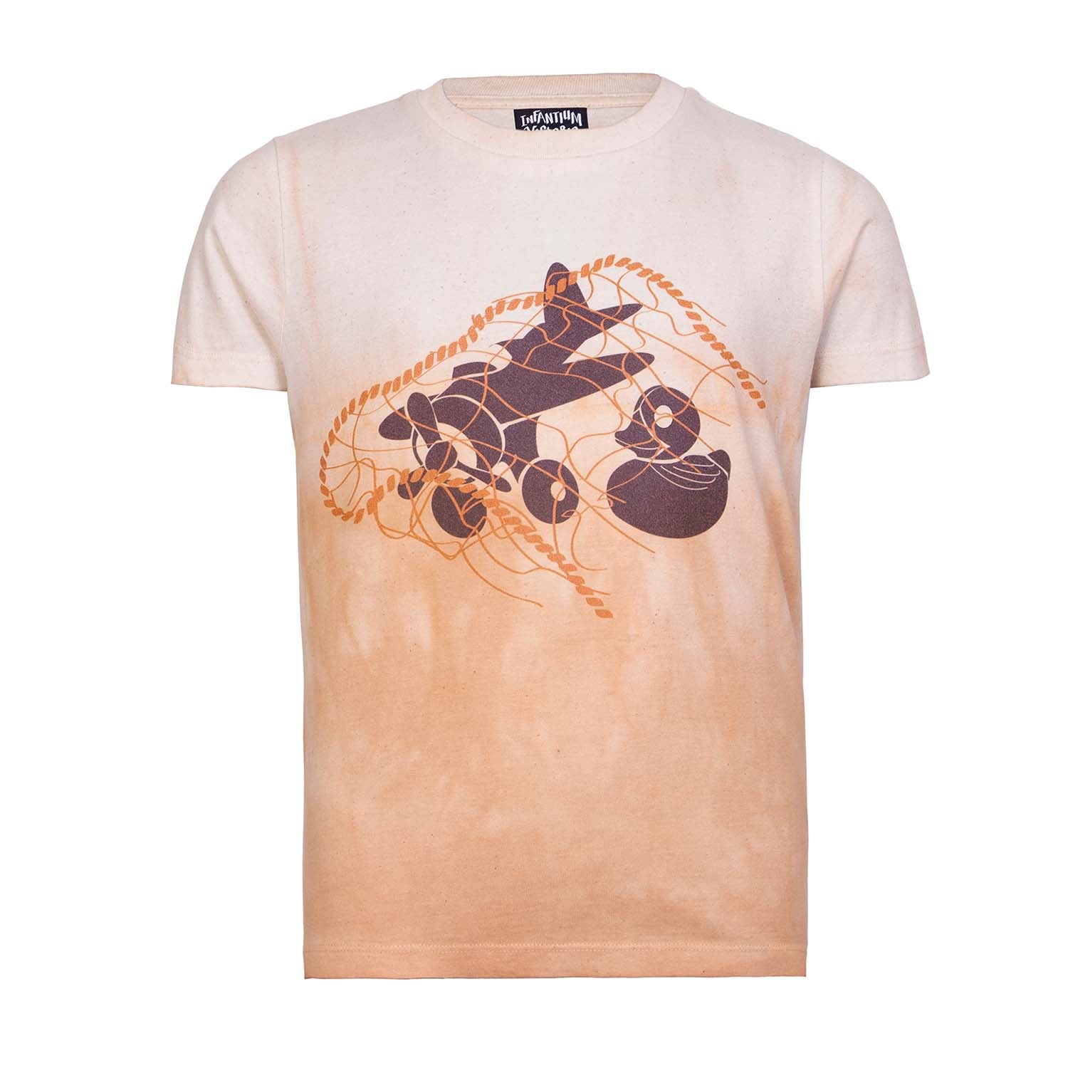 Infantium Victoria Artisanal T-Shirt gelb Zwiebelfärbung Print