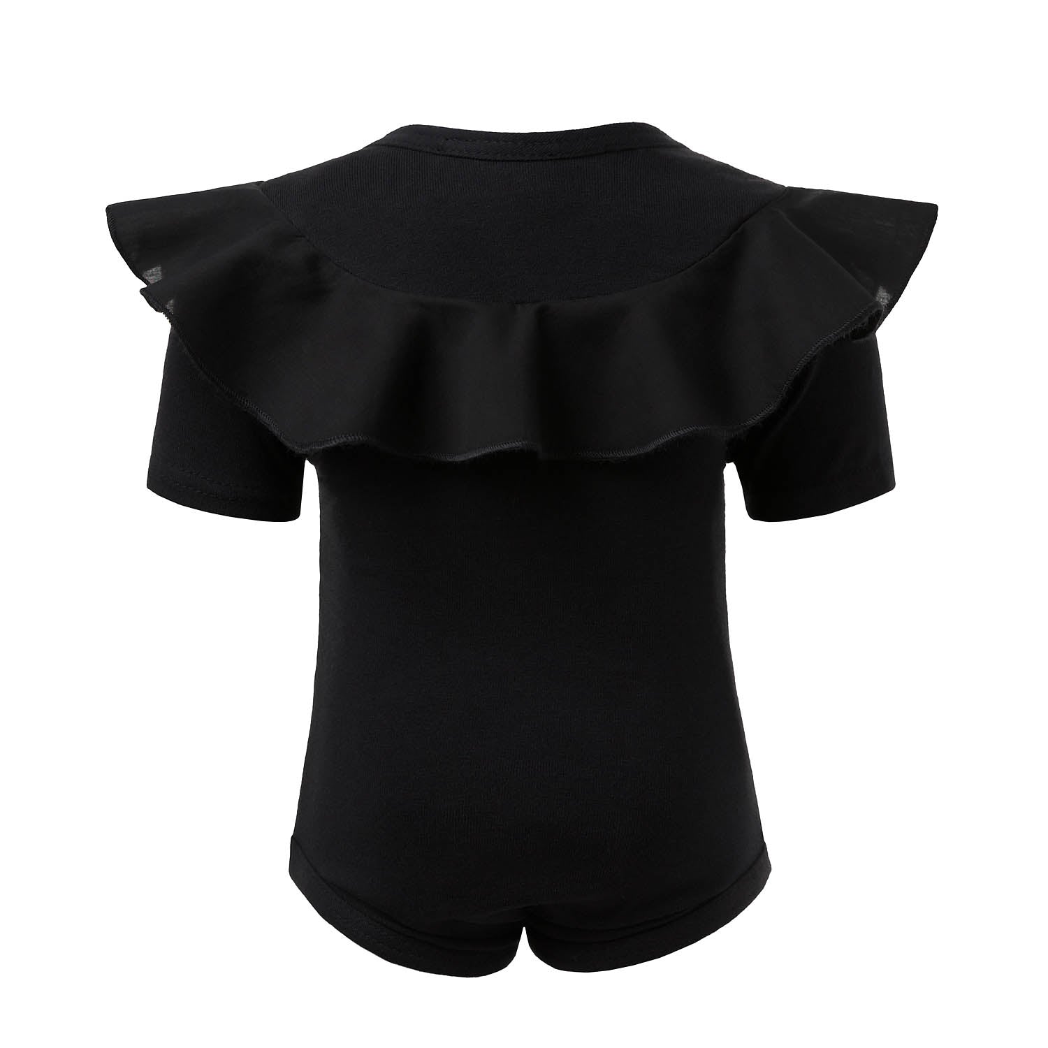 Infantium Victoria Flounce Onesie Body schwarz Baumwolle