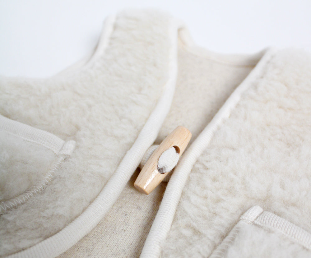 Naturkind Merino-Wollweste Off-White Babyweste 62/68 Wolle