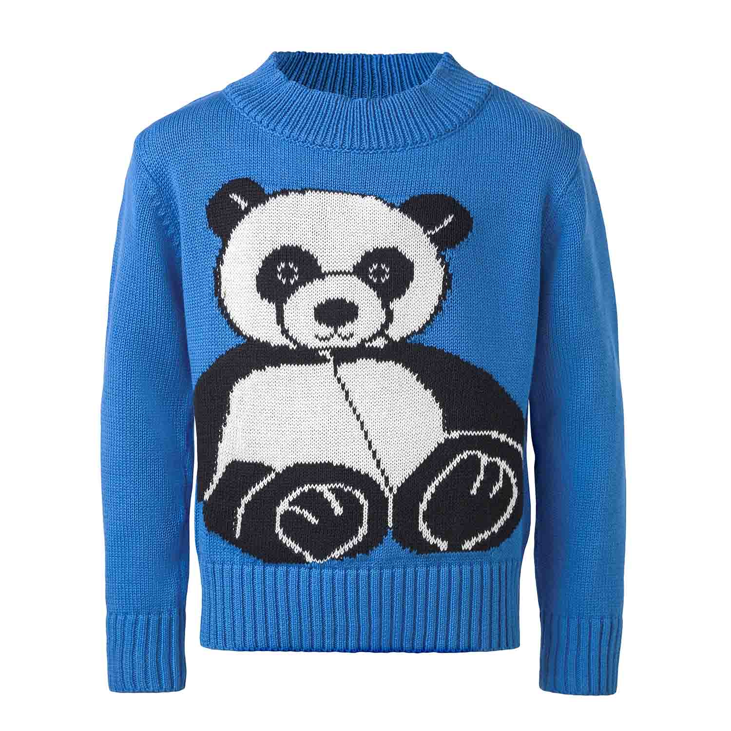 Infantium Victoria Panda Sweater Kinderpullover Blau Bio 128