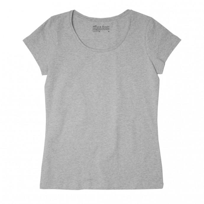 marlowe nature Crew Neck T-Shirt grey melange Bio-Baumwolle