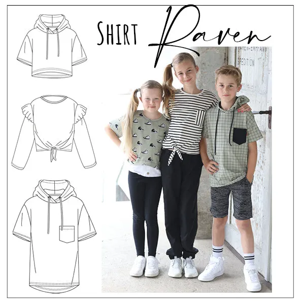 Moeve Design Raven Shirt Schnittmuster Kinder 86-164 Jersey