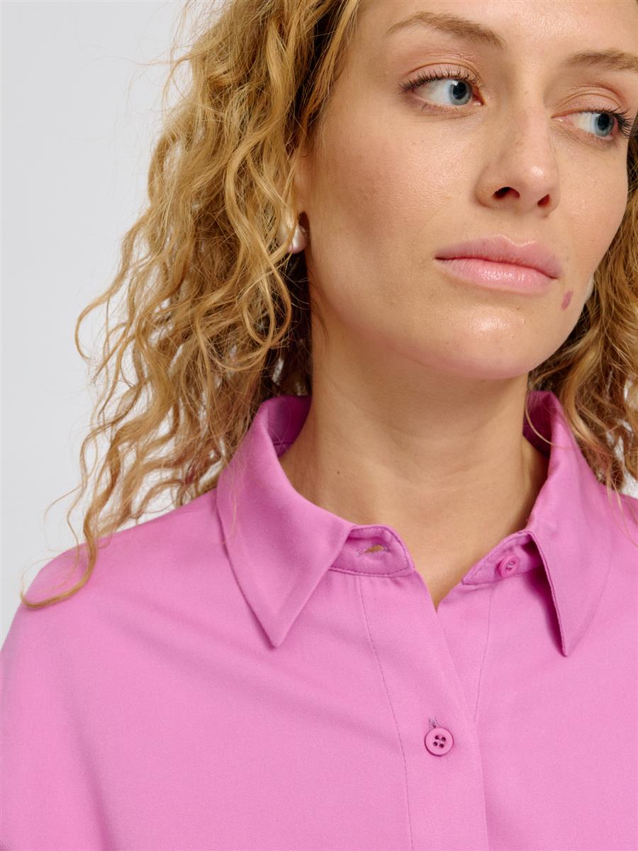 Mazine Short Sleeve Viscose Shirt Bluse pastel blue S