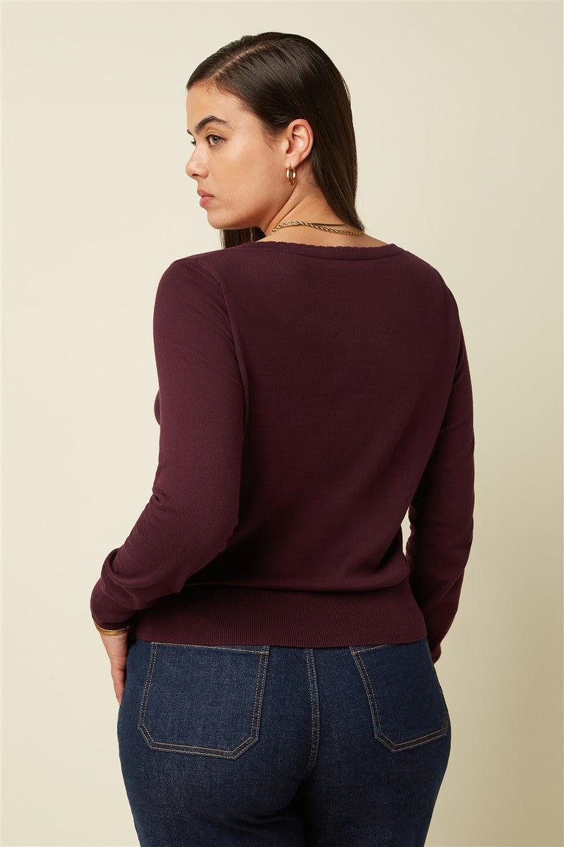 Marlowe Nature Ute Cardi Club Strickjacke Bio-Baumwolle schwarz