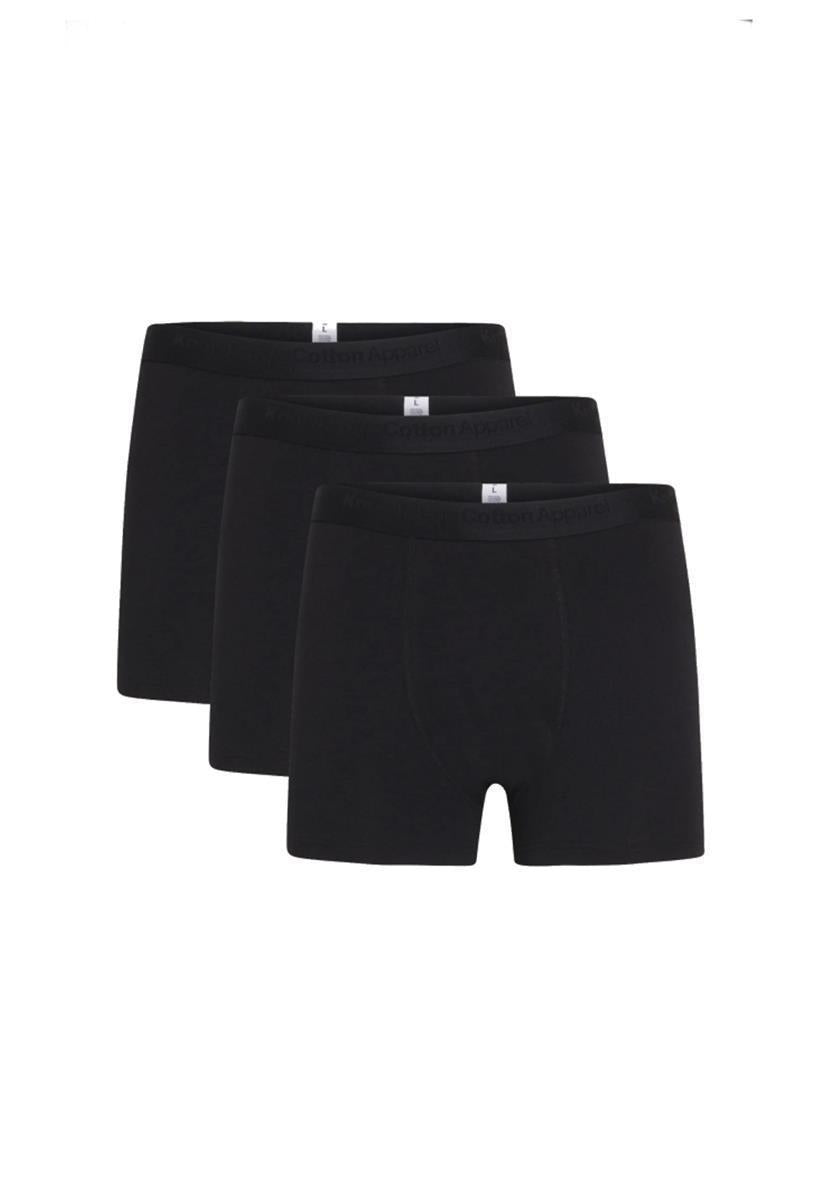 marlowe nature 3 Pack Boxer Briefs Unterhosen black jet Bio-Baumwolle