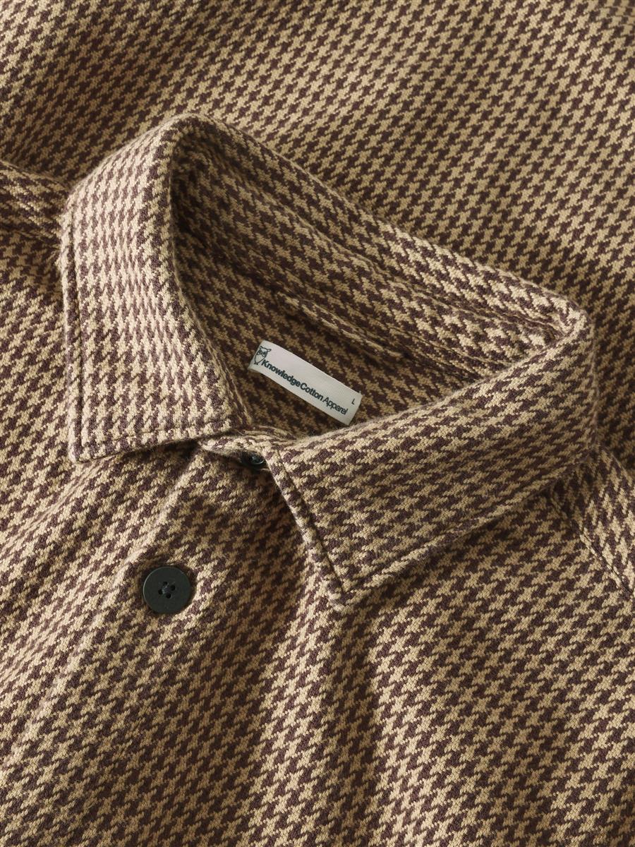 marlowe nature Loose Houndtooth Overshirt dark brown M