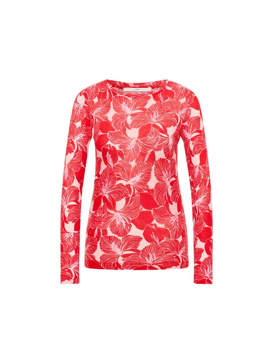 Lanius Langarmshirt Print animal stripes rose 38 Lyocell