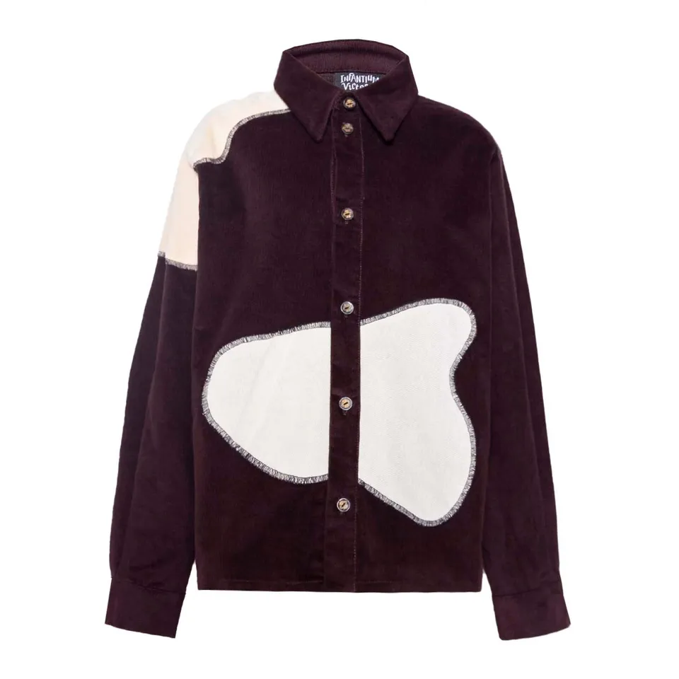 Infantium Victoria Velvet Kinderhemd Aubergine Gr. 116