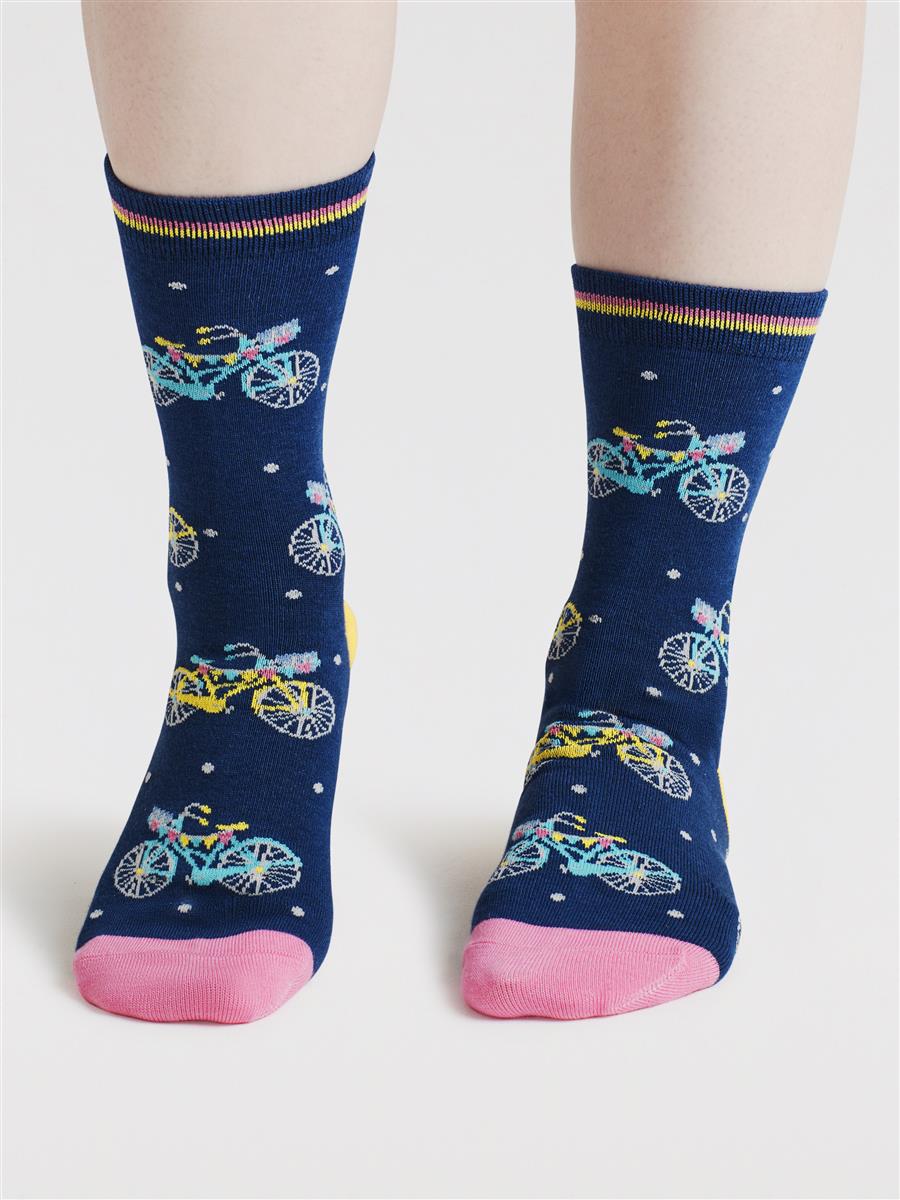 Marlowe Nature Rosette Bike Bamboo Socken indigo blue 37-41