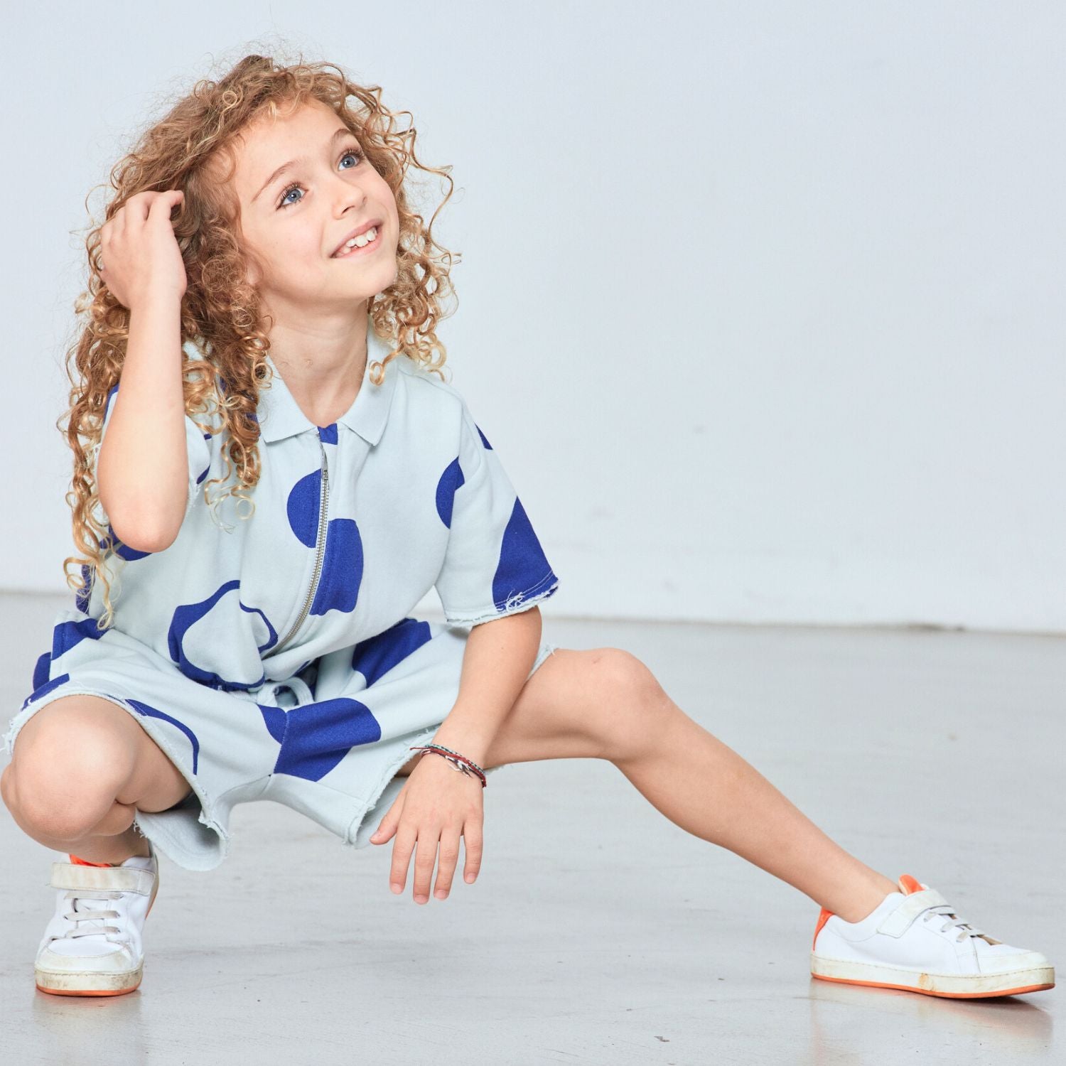 Infantium Victoria Jumpsuit Overall Blau Bio-Baumwolle GOTS