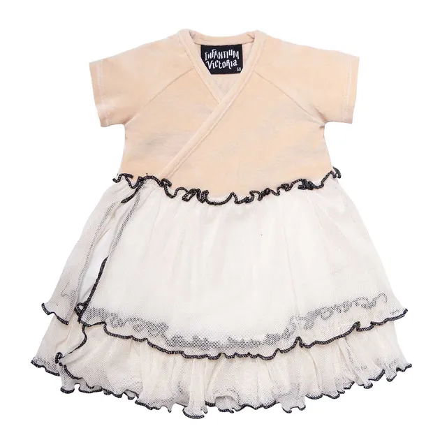 Infantium Victoria Tulle Babykleid Tüll Beige 68