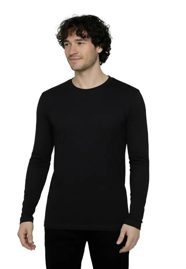 Greenbomb Basic Base Merino Langarmshirt black S