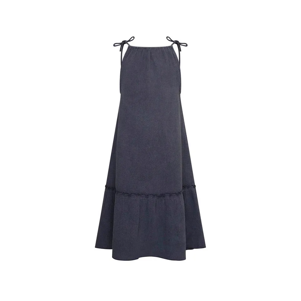 Infantium Victoria Sommerkleid Mädchenkleid Grau Bio Gr 128