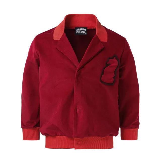 Infantium Victoria Red Velvet Blazer Sakko Rot Baumwolle