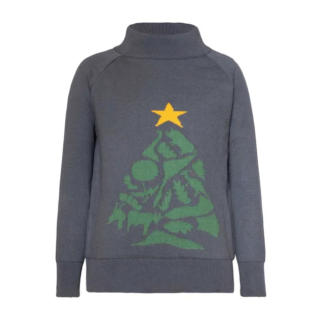 Infantium Victoria Christmas Pullover Jungen grau Bio-Baumwolle