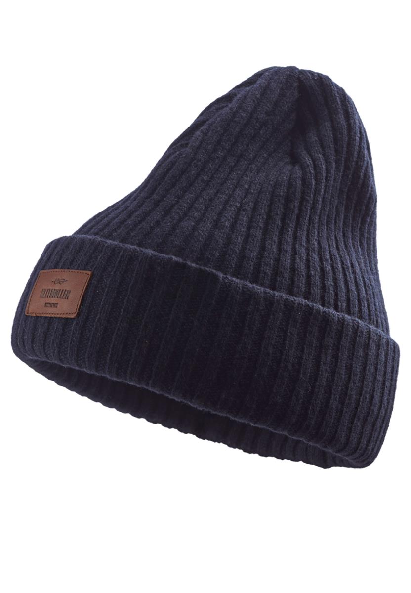 Klitmøller Heavy Rib Beanie Merinomütze black