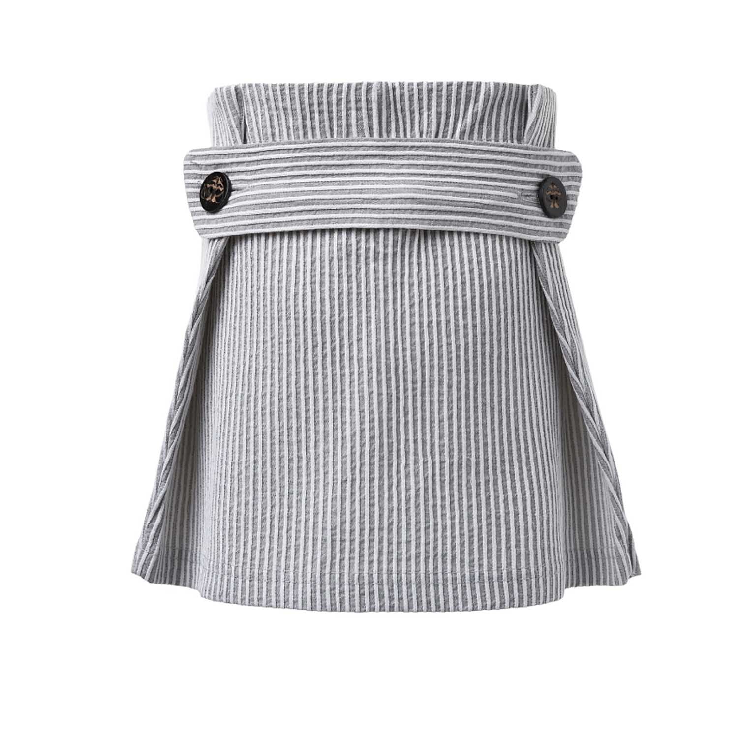 Infantium Victoria Belted Skirt Rock grau 104 Baumwolle Gürtel