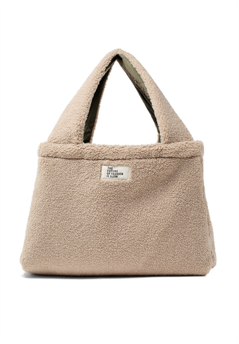 Lanius Wende Tasche Teddystoff bitter chocolate recycelt