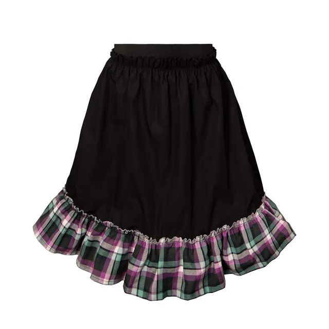 Infantium Victoria Rock Schwarz Tartan Baumwolle 128