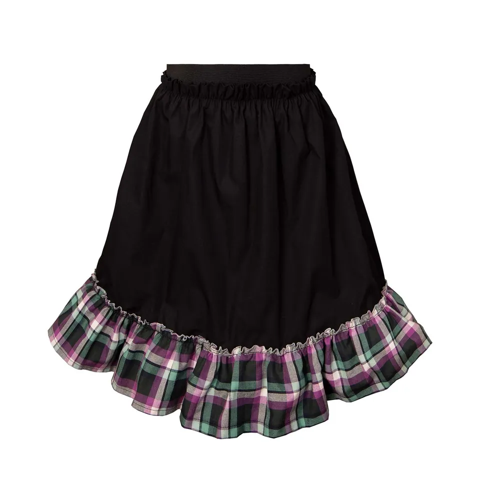 Infantium Victoria Rock Schwarz Tartan Baumwolle 128
