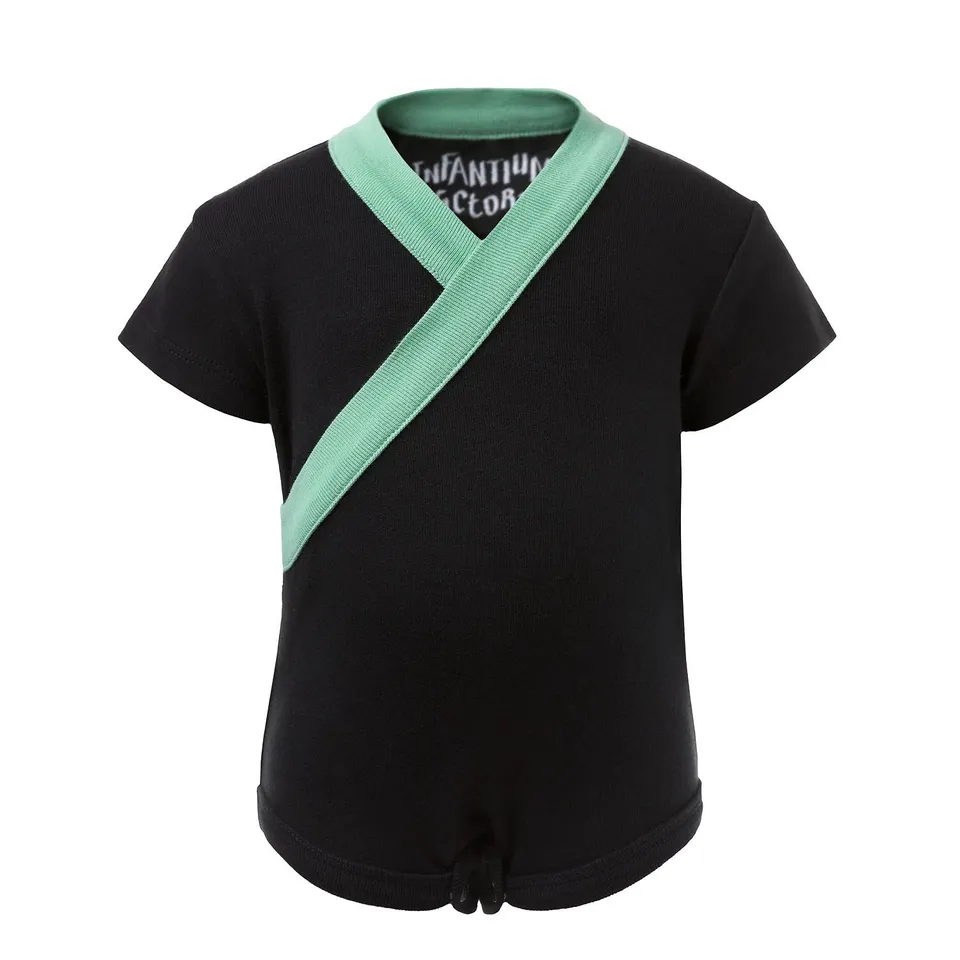 Infantium Victoria Kimono Body Babybody Schwarz Baumwolle