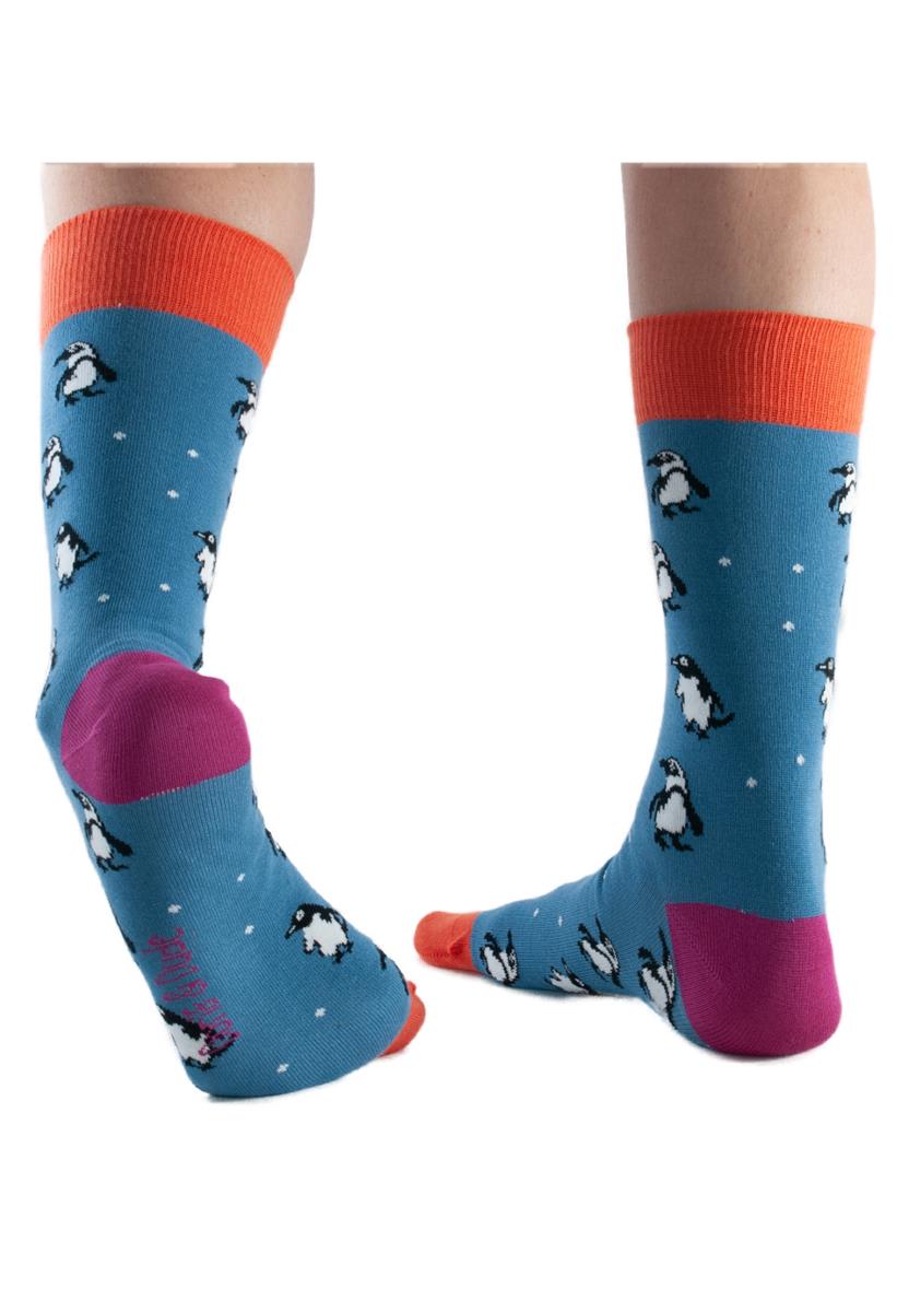 marlowe nature Penguin Socken blue Pinguin Bambus 35-41