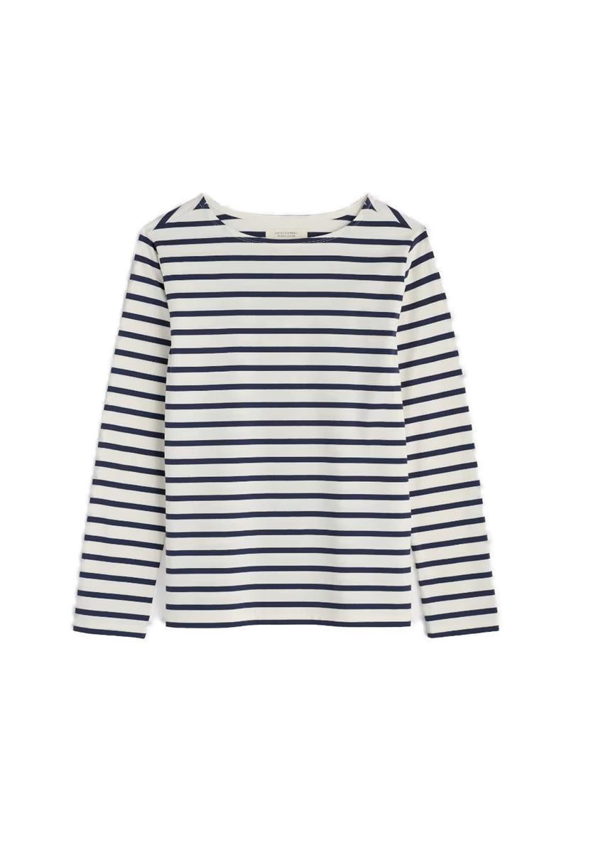 marlowe nature Sailor Shirt breton chalk maritime Bio-Baumwolle