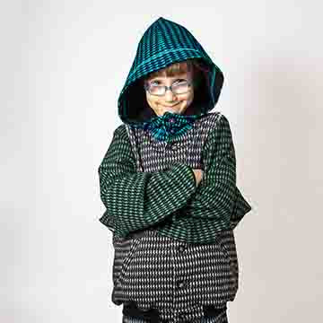Infantium Victoria Hoodie Pied-de-Poule Bunt 104 Baumwolle