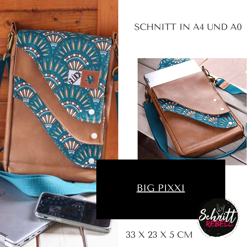Schnittrebell Big Pixxi Tablettasche Ebook 33x23x5 cm PDF