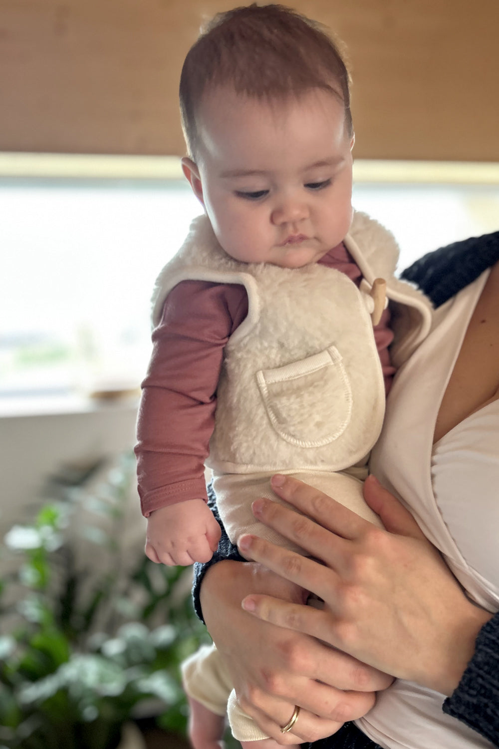Naturkind Merino-Wollweste Off-White Babyweste 62/68 Wolle