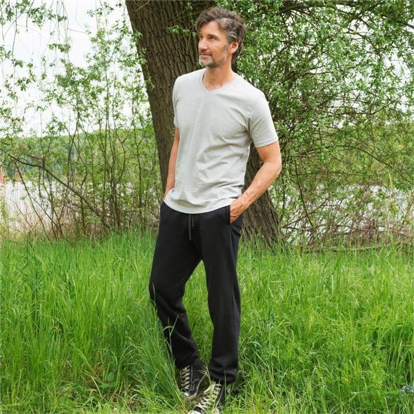 marlowe nature Jogginghose Calvin Hose schwarz Bio-Baumwolle