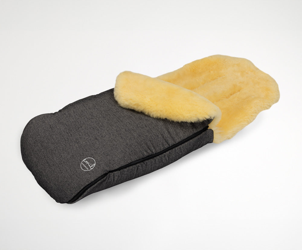 Naturkind Lammfell Fußsack EMIL Babyfußsack Cord Cognac