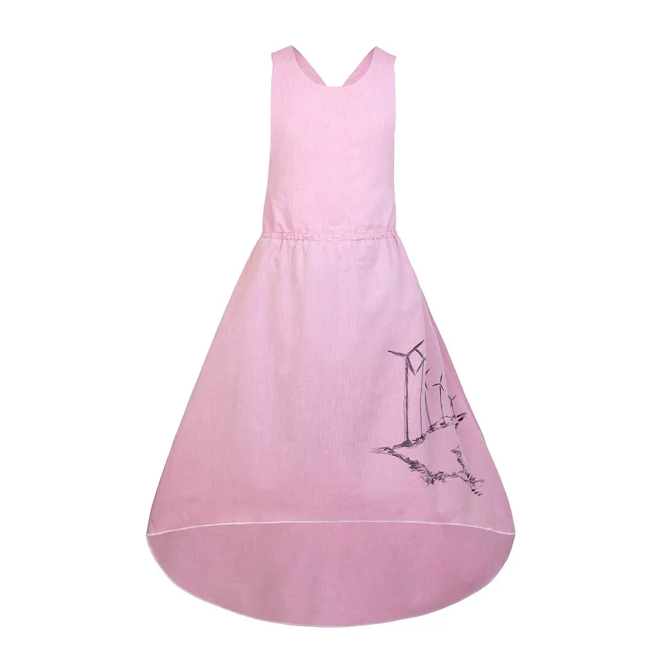 Infantium Victoria Pink Dress Kleid Rosa Handbemalt Bio