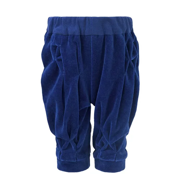 Infantium Victoria Blue Velvet Babyhose blau Samt Smock