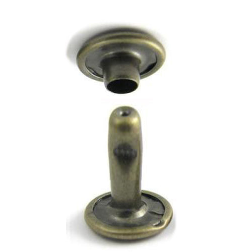 Kam Snaps Rivets Hohlnieten Silber 6mm Extra Lang 50 Sets