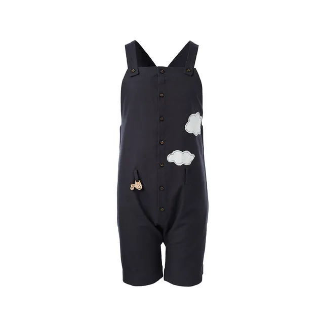 Infantium Victoria Farmer Dungaree Kinderlatzhose schwarz Baumwolle