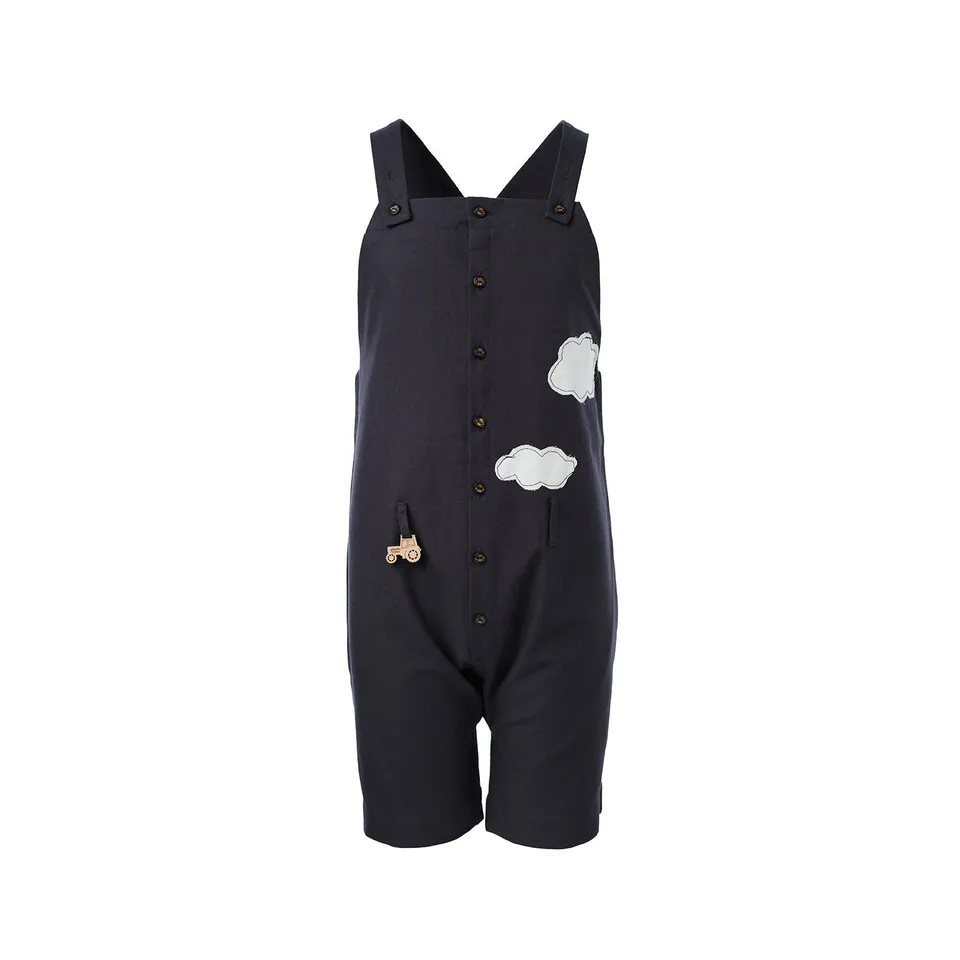 Infantium Victoria Farmer Dungaree Kinderlatzhose schwarz Baumwolle