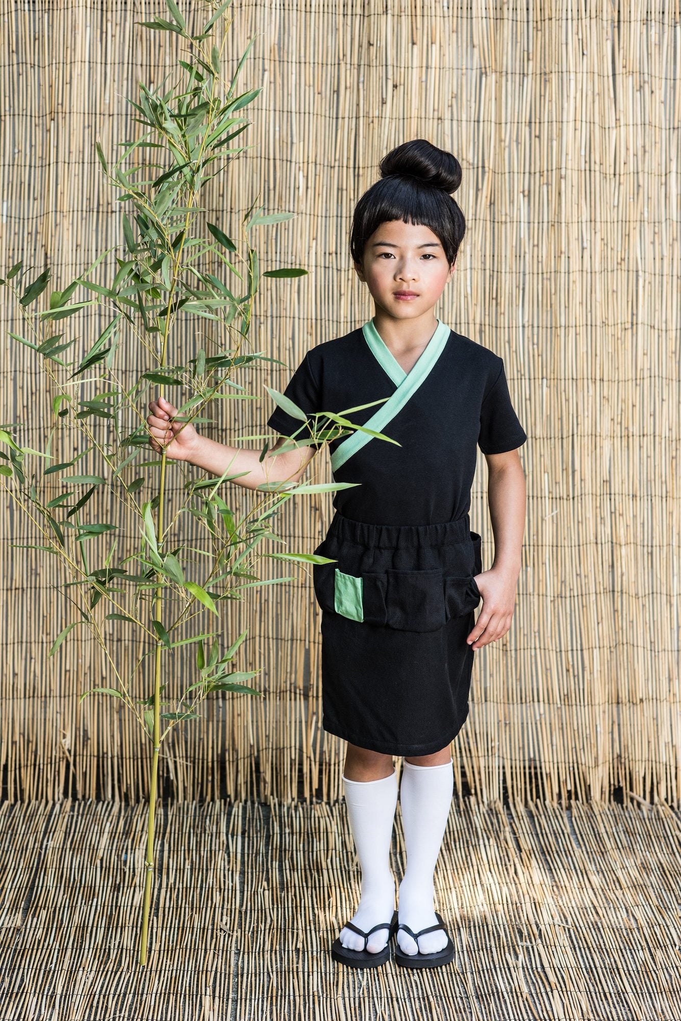 Infantium Victoria Kimono T-Shirt schwarz Baumwolle