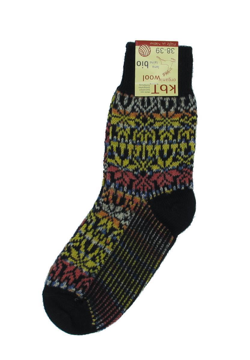 Marlowe Nature Norweger Sternemuster Wollsocken blau/grau