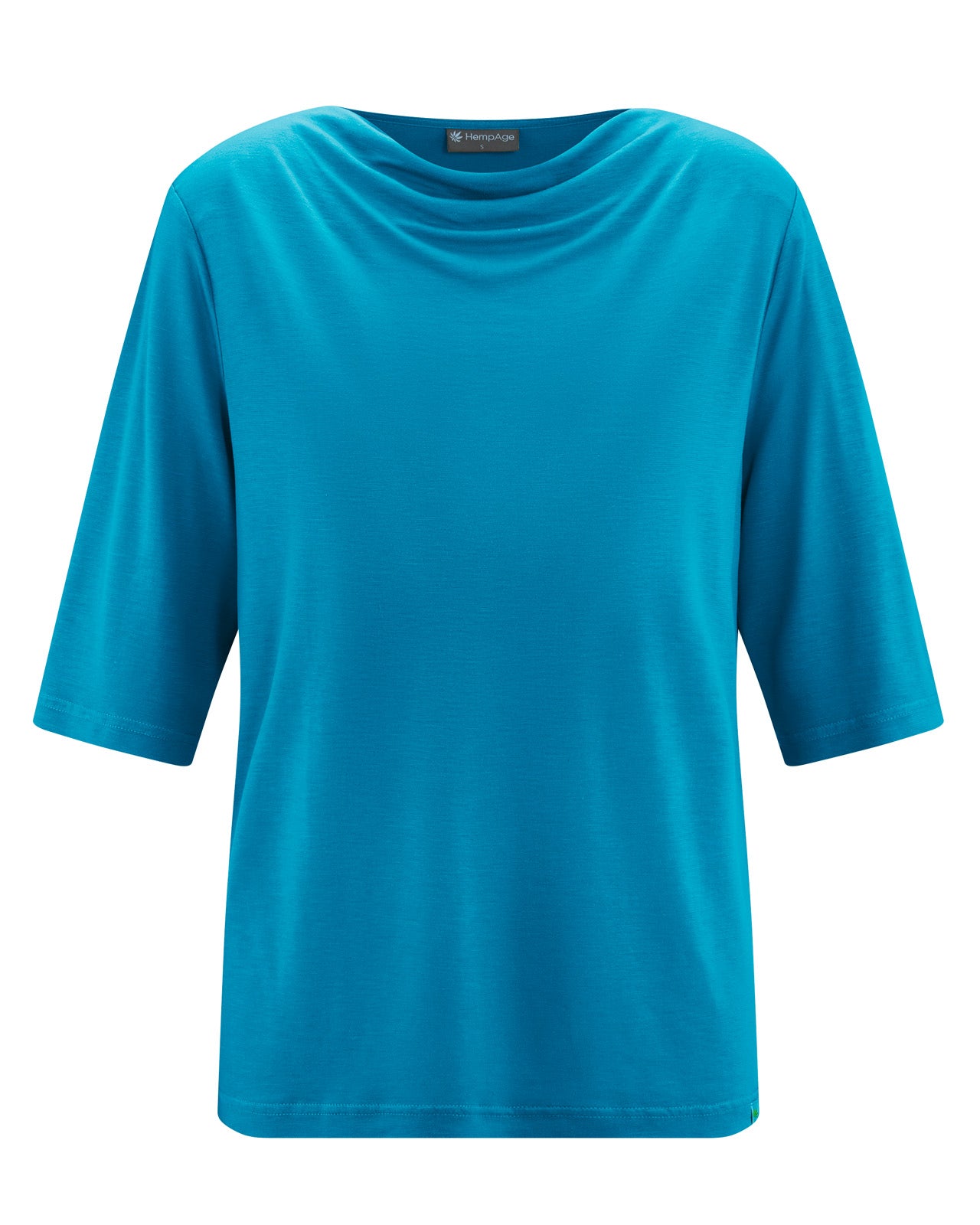 marlowe nature Wasserfallshirt azure Lyocell-Hanf