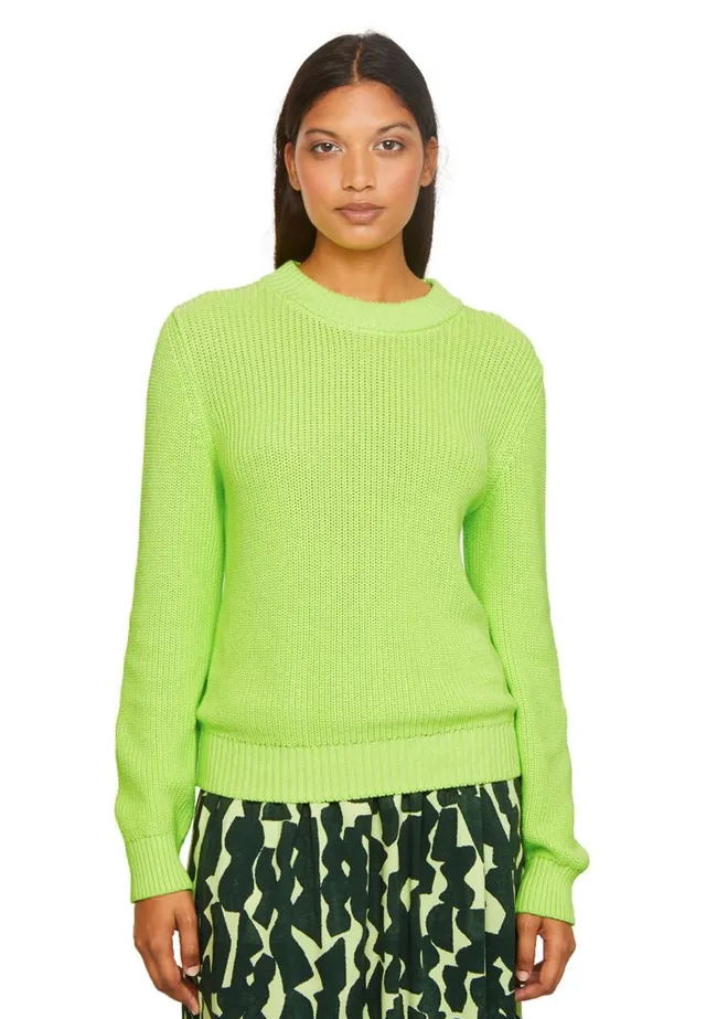 recolution Macrozamia Pullover lime green XS Bio-Baumwolle