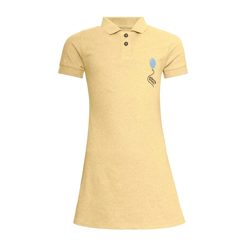 Infantium Victoria Polo Kleid Mädchenkleid Gelb Gr. 116 Bio