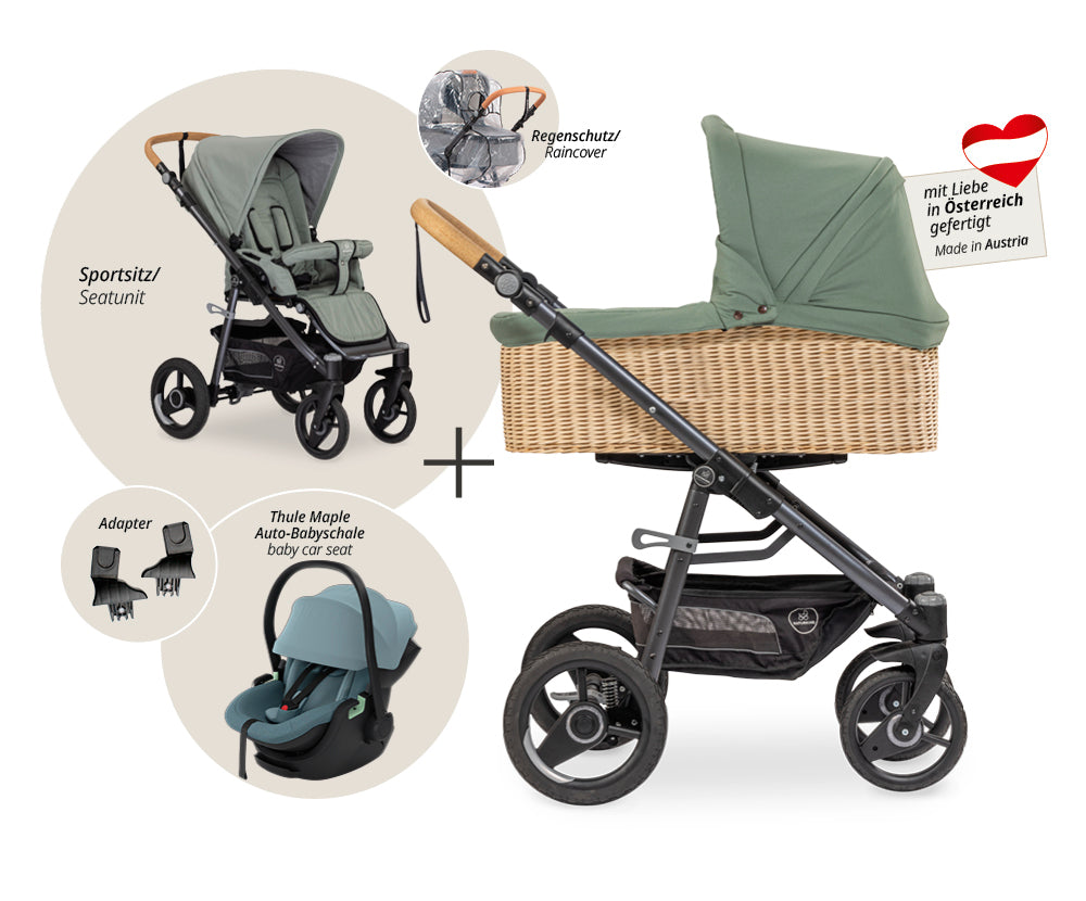 Naturkind Lux Evo 3in1 Kinderwagen mit Babykorb