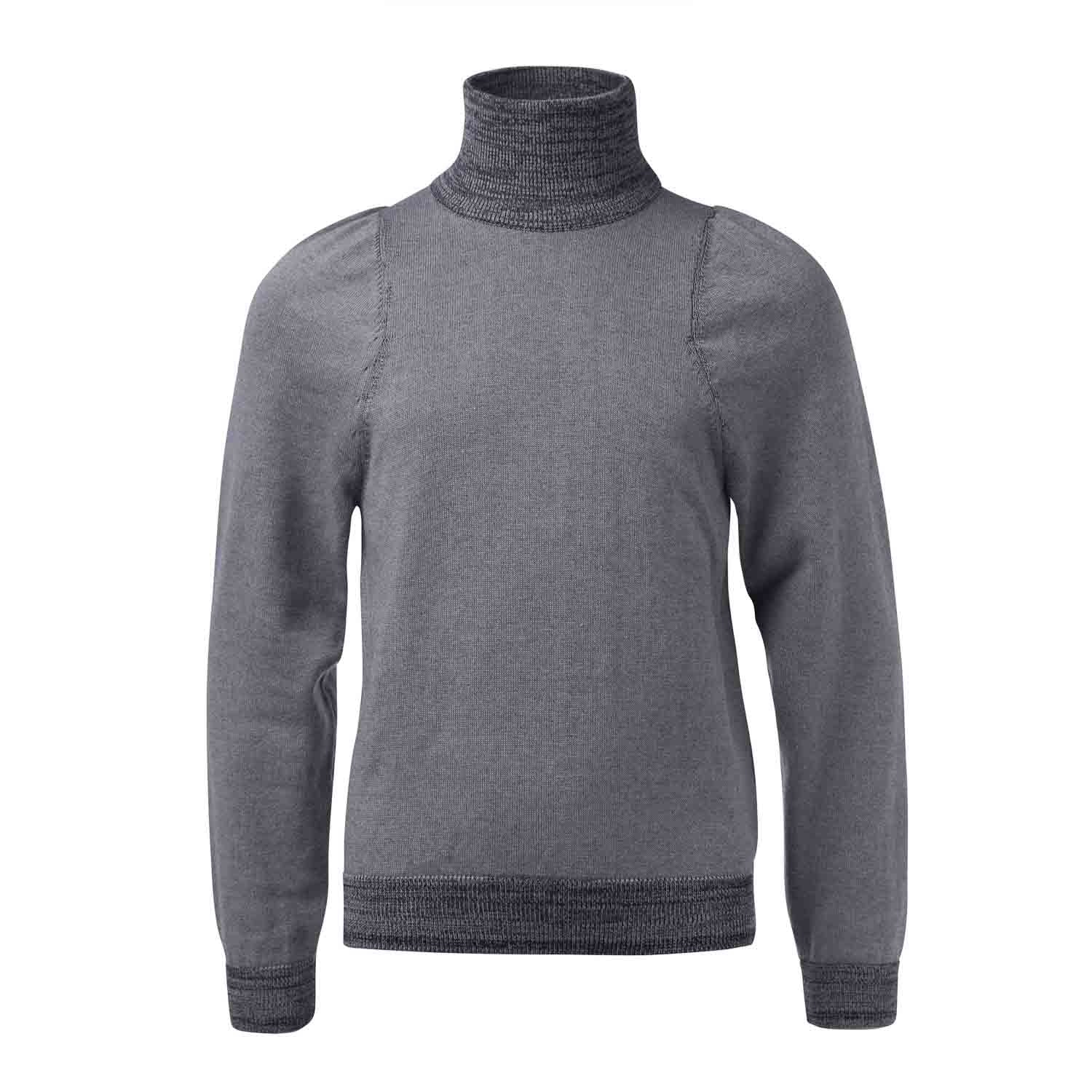 Infantium Victoria Grey Turtleneck Rollkragenpullover Grau Baumwolle