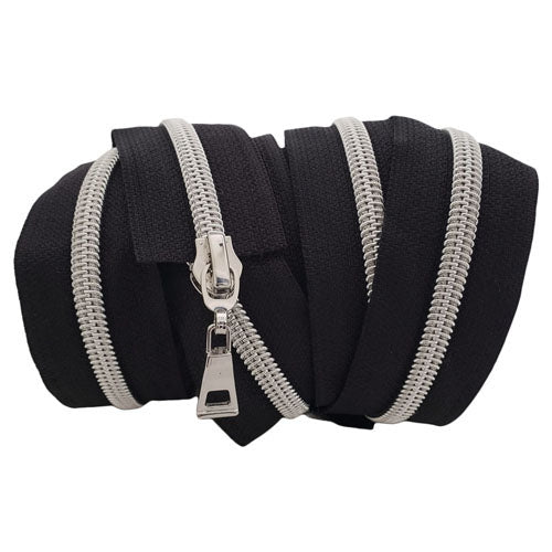 Kam Snaps Bag Hardware Endlosreißverschluss Schwarz 2 Yards