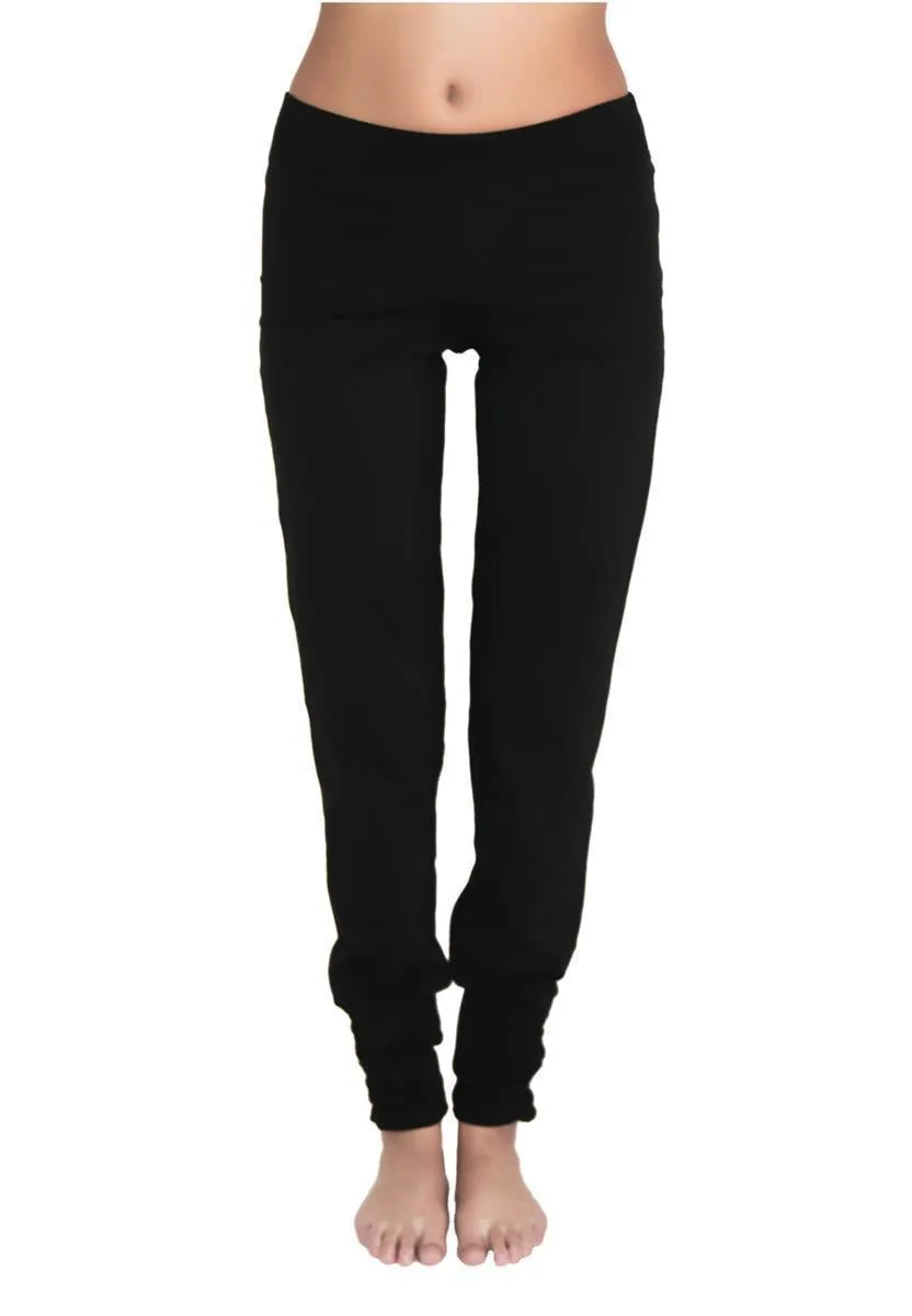 Leela Cotton Yogahose Bio-Baumwolle black Gr. M schmal