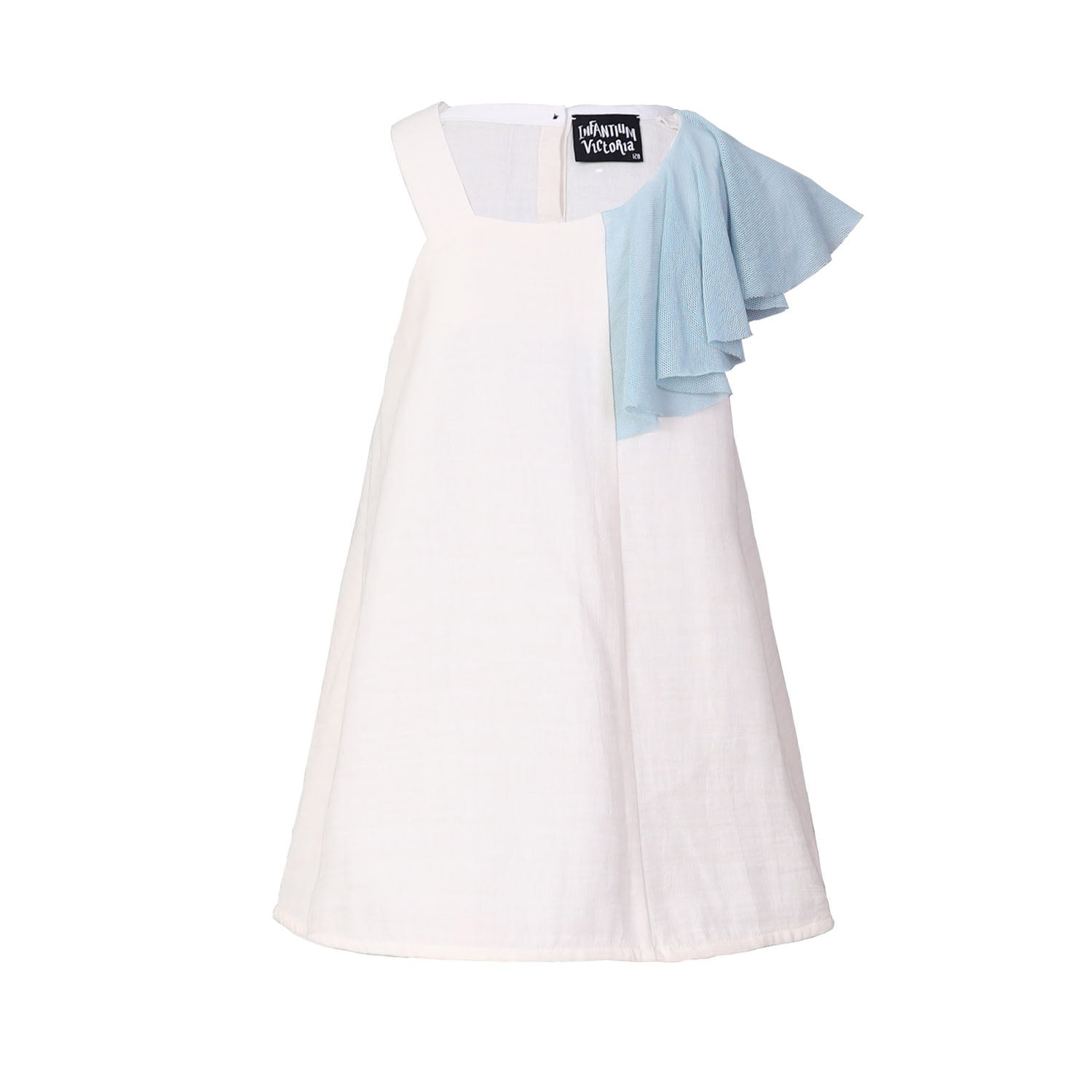 Infantium Victoria Asymmetric Dress Weiß Musselin Kleid